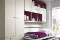 DETALLE DE COMO SE PLIEGA LA MESA DE LA CAMA ABATIBLE HORIZONTAL.
