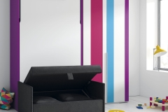 EL SOFÁ DE LA CAMA VERTICAL TENDRÁ UN ARCÓN PARA GUARDAR LOS COJINES U OTRAS COSAS.