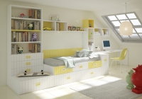 CAMA COMPACTA LACADA CON CAJONES DE GRAN CAPACIDAD