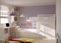 CAMA TREN O LITERA TREN LACADA EN BEIGE Y BLANCO