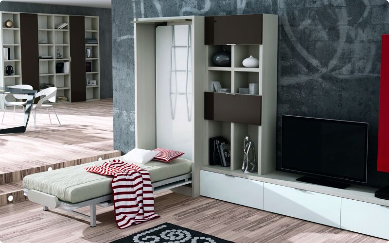 Mueble cama plegable lacado - Sofas Camas Cruces