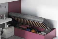 DETALLE DE LA APERTURA DE LA CAMA CANAPE
