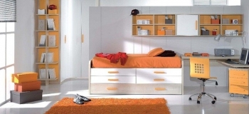 DORMITORIO JUVENIL CON CAMA COMPACTO CON DOBLE FILA DE CAJONES Y CAMA ARRASTRE. TODOS NUESTROS PRODUCTOS SE PUEDEN HACER EN DIFERENTES ACABADOS Y CON DIFERENTES TIRADORES.