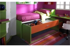 DETALLE DE LA APERTURA DE LA SEGUNDA CAMA DE LA CAMA COMPACTO O BICAMA.