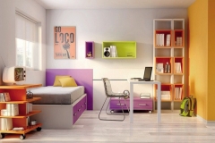 EN ESTA FOTO VEMOS UNA CAMA NIDO CON CAJONES CON SU MESA DE ESTUDIO