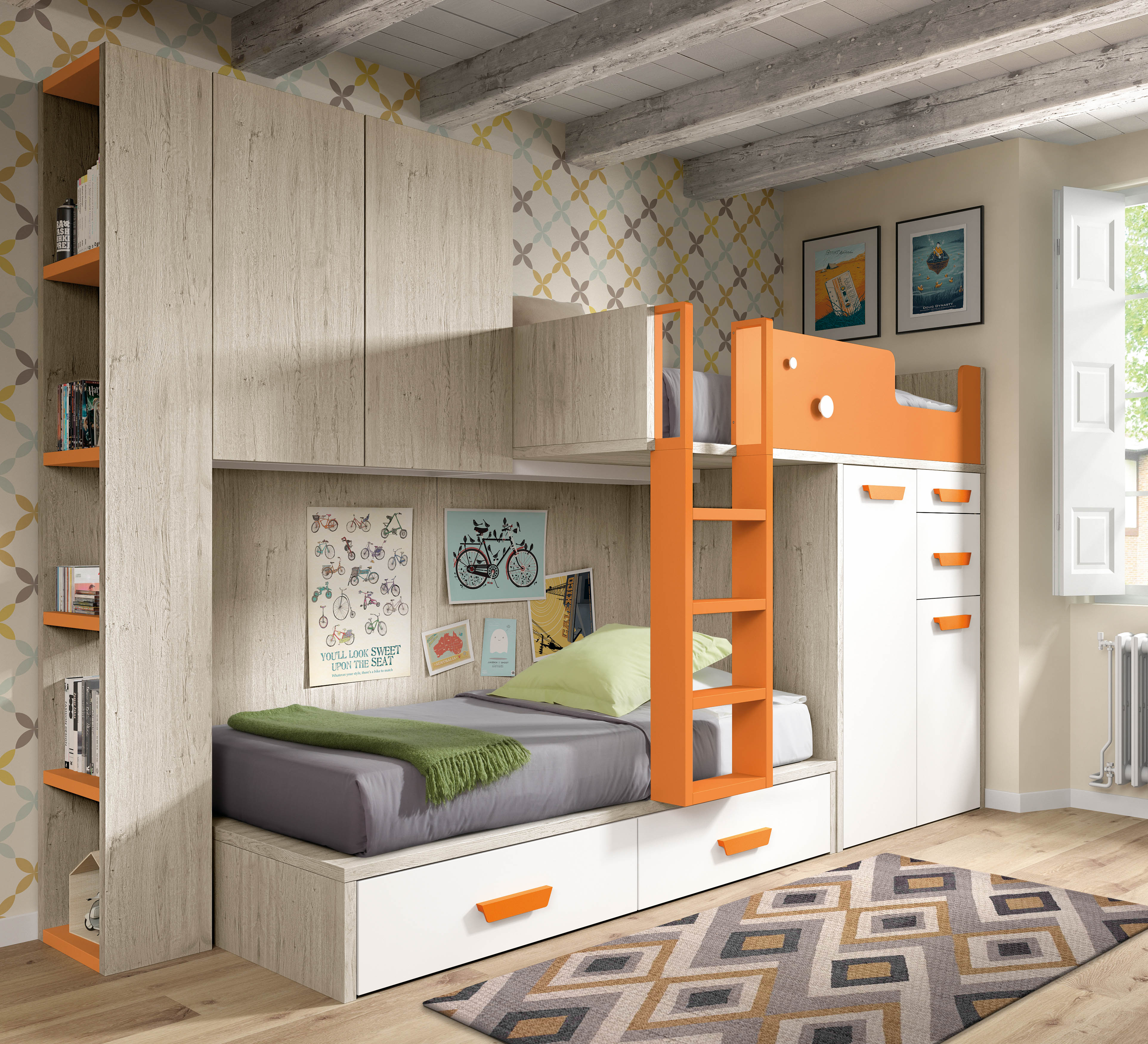 Habitación juvenil fashion - Dormitorios juveniles ROS